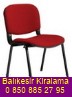 Krmz seminer form sandalye kiralama